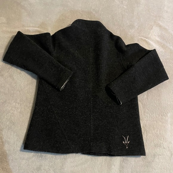 Ibex Womens Small 100% Merino Wool Full Zip Jacket Charcoal Grey New Wool Order - Picture 2 of 10